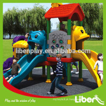 Jardim playground equipamentos, slide plástico, parque infantil ao ar livre para crianças LE.QT.017.01